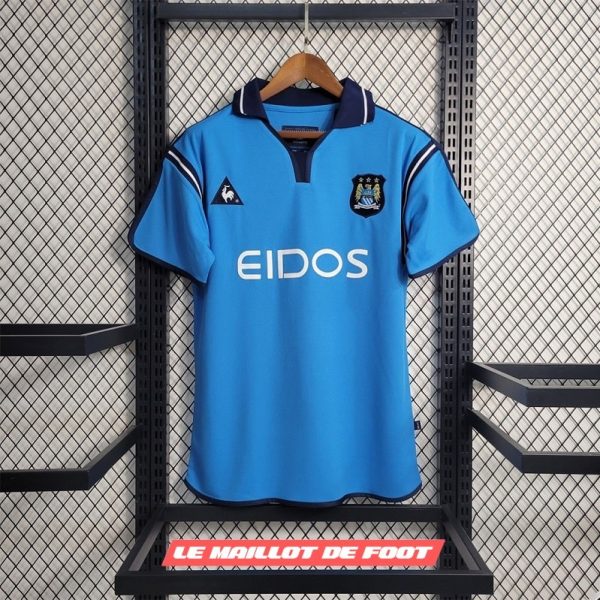 MAILLOT RETRO VINTAGE MANCHESTER CITY HOME 2001-02
