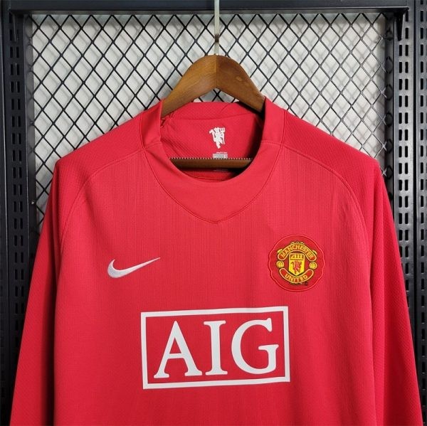 MAILLOT RETRO VINTAGE MANCHESTER UNITED HOME 2007-08 MANCHES LONGUES (3)