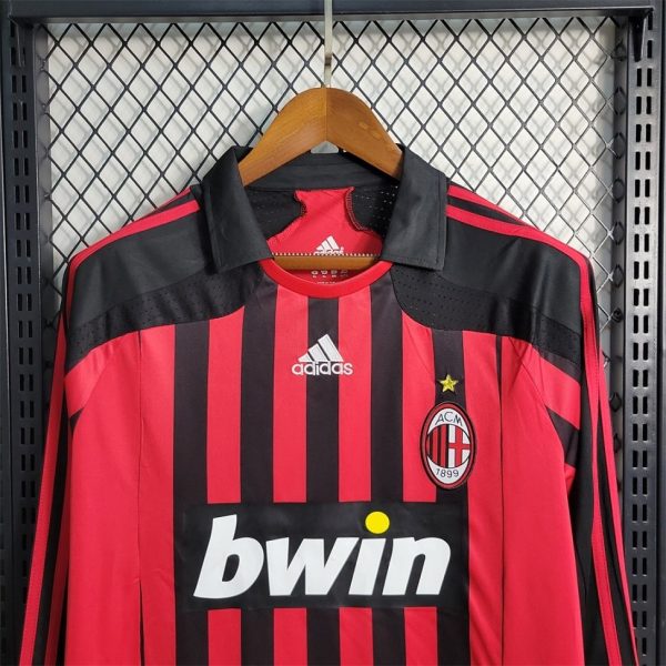 MAILLOT RETRO VINTAGE MILAN AC HOME 2007-08 MANCHES LONGUES (3)