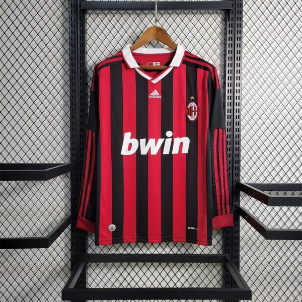 MAILLOT RETRO VINTAGE MILAN AC HOME 2009-10 MANCHES LONGUES (1)
