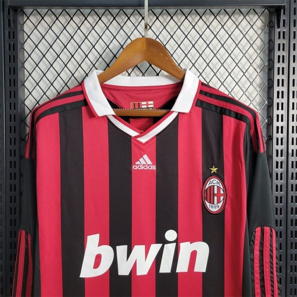MAILLOT RETRO VINTAGE MILAN AC HOME 2009-10 MANCHES LONGUES (2)