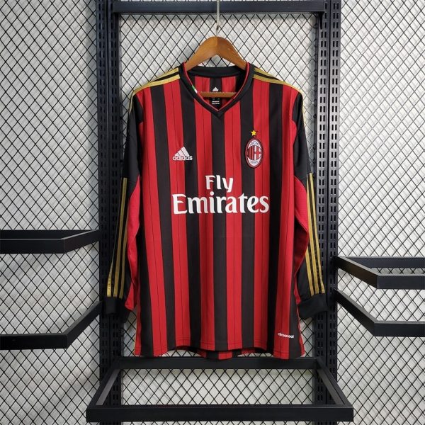 MAILLOT RETRO VINTAGE MILAN AC HOME 2013-14 MANCHES LONGUES (1)