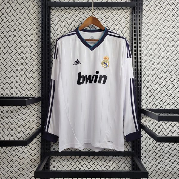 MAILLOT RETRO VINTAGE REAL MADRID HOME 2012-13 MANCHES LONGUES (1)