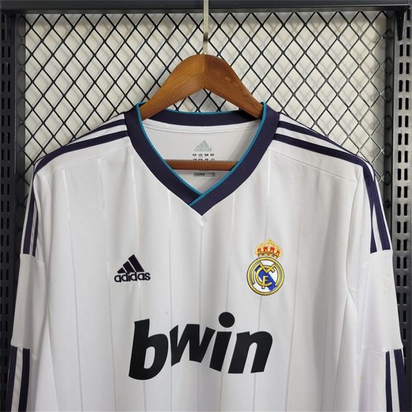 MAILLOT RETRO VINTAGE REAL MADRID HOME 2012-13 MANCHES LONGUES (3)