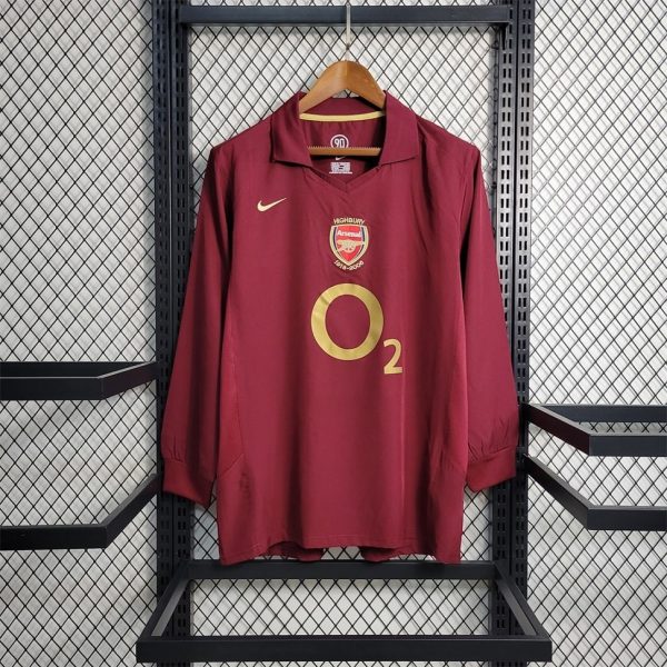 MAILLOT RETRO VINTAGE ARSENAL HOME 2005-06 MANCHES LONGUES