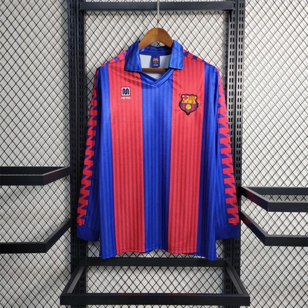 MAILLOT RETRO VINTAGE FC BARCELONE HOME 1991-92 MANCHES LONGUES (1)
