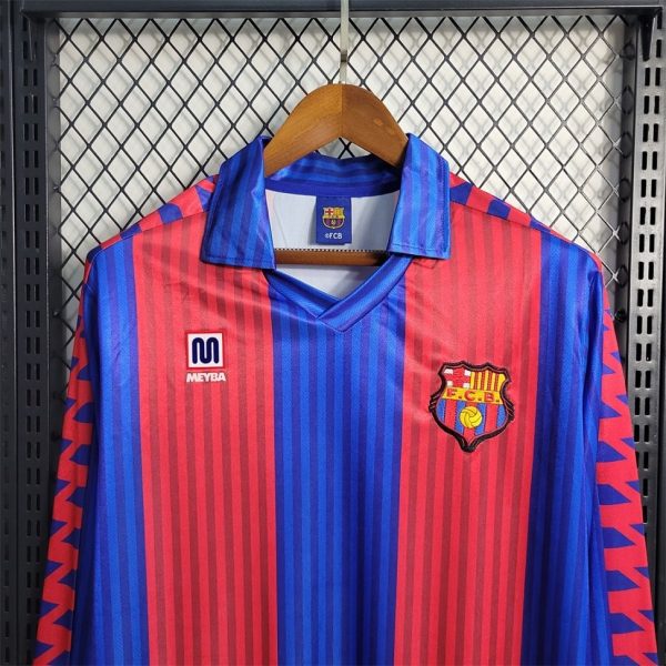 MAILLOT RETRO VINTAGE FC BARCELONE HOME 1991-92 MANCHES LONGUES (2)